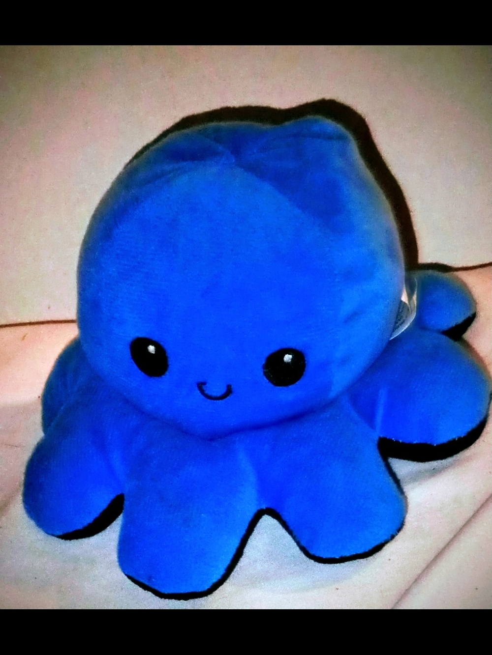 Blue Plush Octopus Soft Toy - Cute Reversible Stuffed Animal